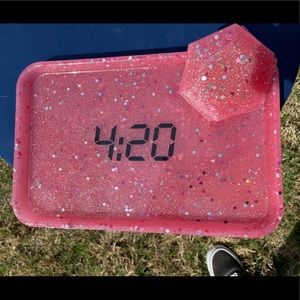 Hand Made Resin Rolling Tray + Ashtray with Lid